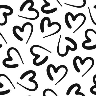 Vektör İllüstrasyonu. Elle çizilmiş kalp