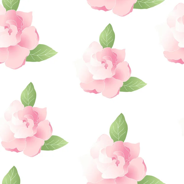 Seamless patter with pink flower