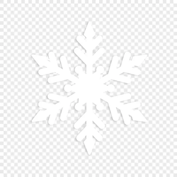 Απομονωμένη νιφάδα χιονιού χειμώνα. Στοιχείο — Διανυσματικό Αρχείο