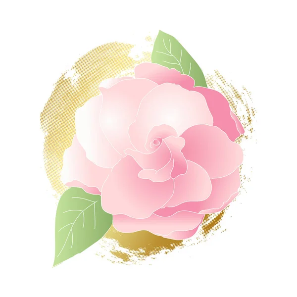 Isolierte rosa Blume. Vektor — Stockvektor