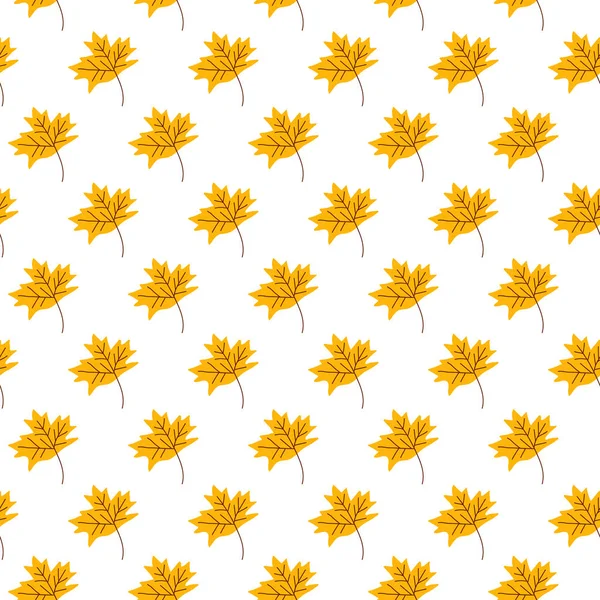 Απρόσκοπτη μοτίβο με χαριτωμένο φύλλο φθινοπώρου — Διανυσματικό Αρχείο