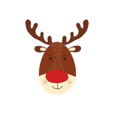 İskandinav tarzında izole edilmiş şirin geyik.