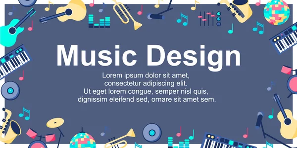 Template banner with Music Design