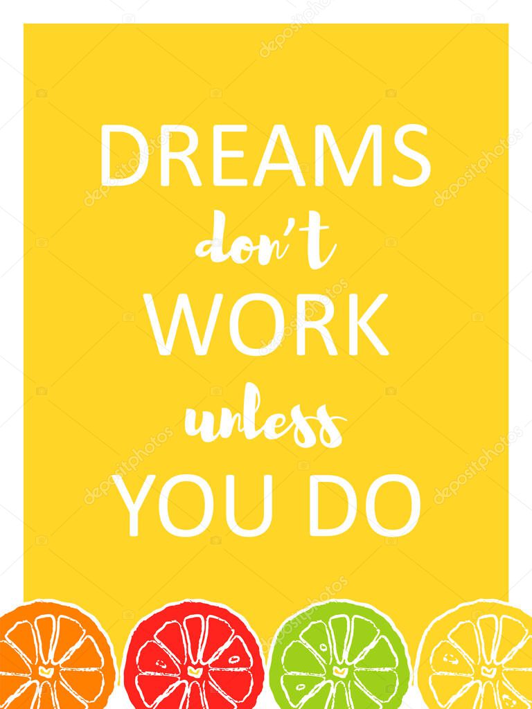Template poster with motivation quote