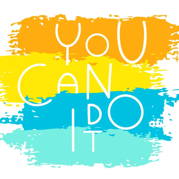 You can do it quote. Vector illustration — Stock Vector