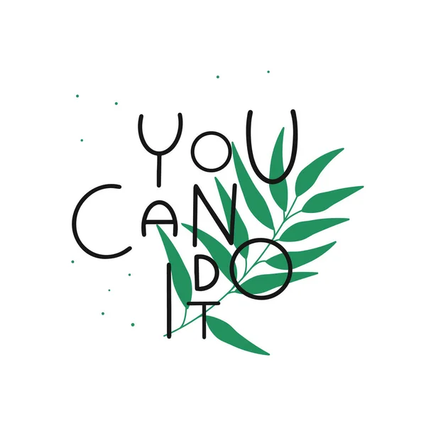 You can do it quote. Vector illustration — Stock Vector