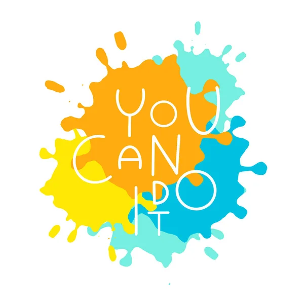 You can do it quote. Vector illustration — Stock Vector