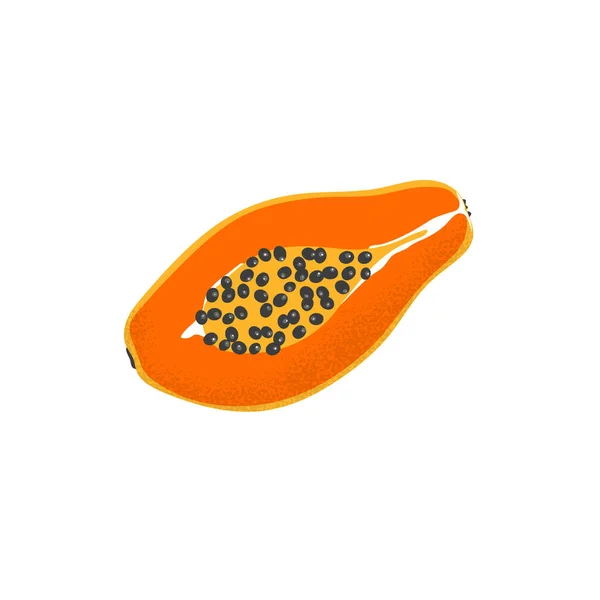 Ізольована ікона папайї. Векторні тропічні апельсинові фрукти — стоковий вектор