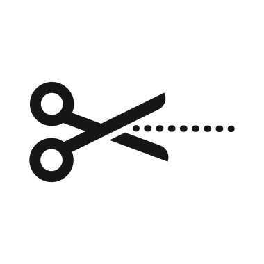 İzole vektör makas simgesi