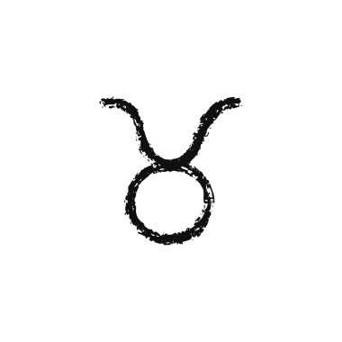 Vektör burcu. Boğa fırçayla boyanmış.