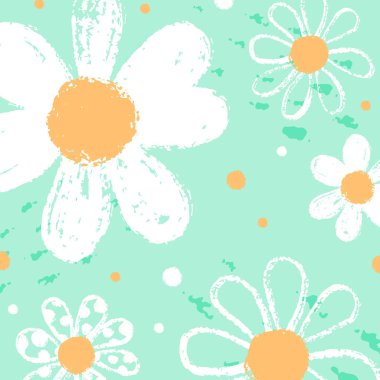 Papatyalarla en az botanik şablon