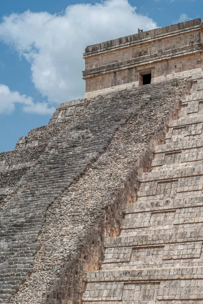 Unrestored staircase of the Mayan Pyramid of Kukulkan