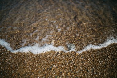 dalga deniz ve plaj portre görünümü