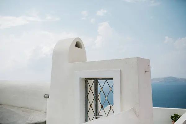 Görkemli Santorini Güney Ege Thira Santorini Yunanistan Mimari Parçaların Doğal — Stok fotoğraf