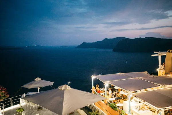Malerischer Blick Auf Das Hotel Majestätischen Santorini Südliche Ägäis Thira — Stockfoto