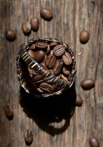 Coffee Beans Basket — Stock Photo, Image