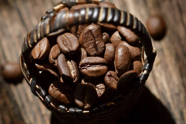 Coffee Beans Basket — Stock Photo, Image