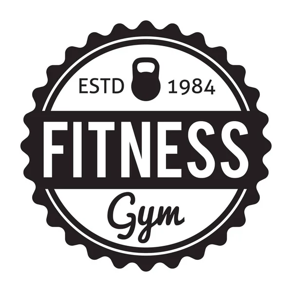 Fitness Gym Typographic Hipster Themed Badge Label Weight Signage Prints — Stock Vector