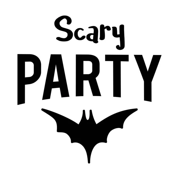 Halloween Hipster Festa Assustadora Distintivo Etiqueta Com Morcego Para Sinalização — Vetor de Stock