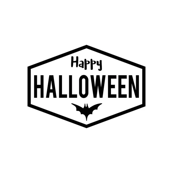Halloween Hipster Partie Effrayant Badge Étiquette Avec Chauve Souris Pour — Image vectorielle
