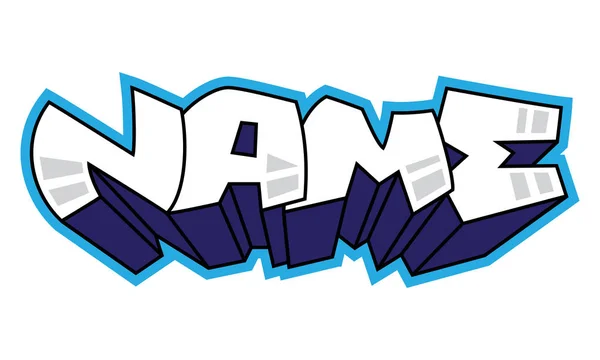 Graffiti. Naamwoord. Street Art Spray Paint graffiti sticker — Stockvector