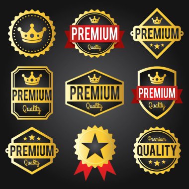 Altın Etiketler/Rozetler seti