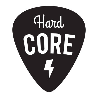 Hard Core Müzik Rozeti Etiketi. Gitar almak arabulucu