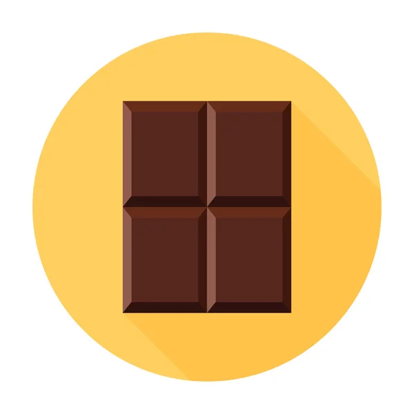 Chocolate Bar Icon Flat — Stock Vector