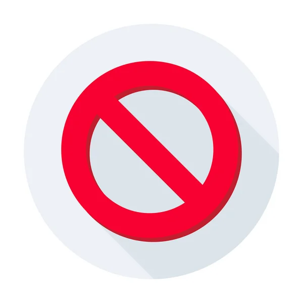 Forbidden Icon flat wrong sign symbol, not sticker. — Stock Vector