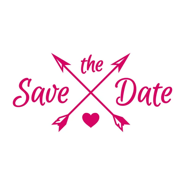 Save The Date Wedding Badge — Stock Vector