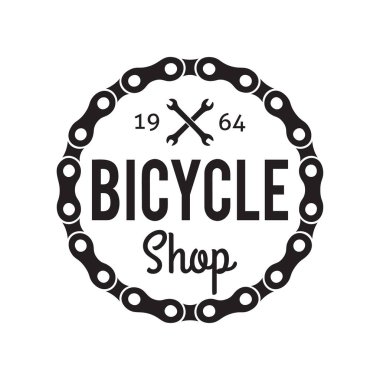 Bicycle Shop Badge/Label clipart
