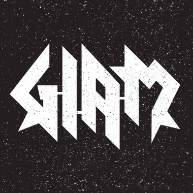 Glam Metal grunge amblem etiketi