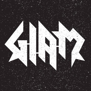 Glam Metal Grunge Emblem Label clipart