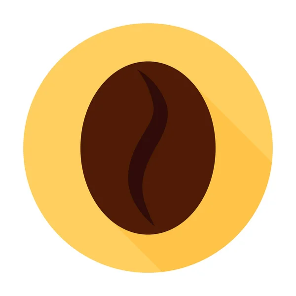 Піктограма кавового зерна плоска — стоковий вектор