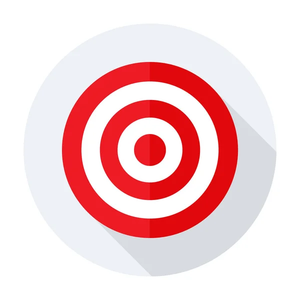 Target icon flat — Stock Vector