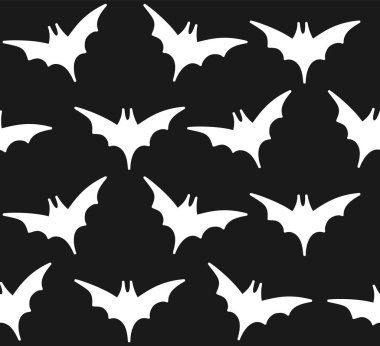 uçan yarasalar ile Dikişsiz desen. Tek renkli Hallowen arka plan dokusu