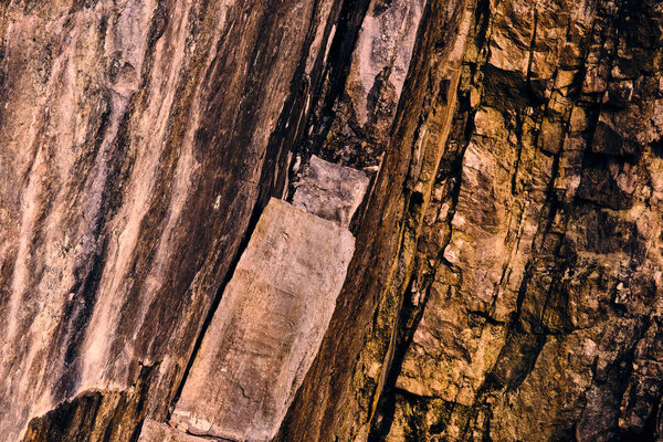 close-up of rock wall