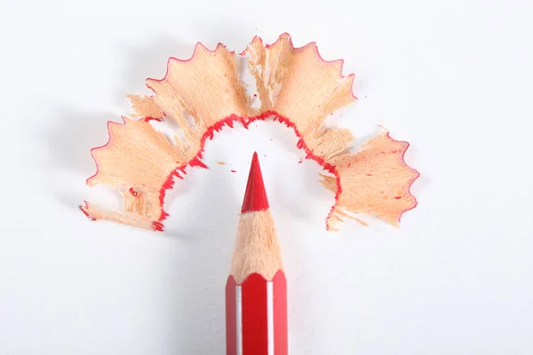 Crayon Rouge Rasage Crayon Isolé Sur Fond Blanc — Photo