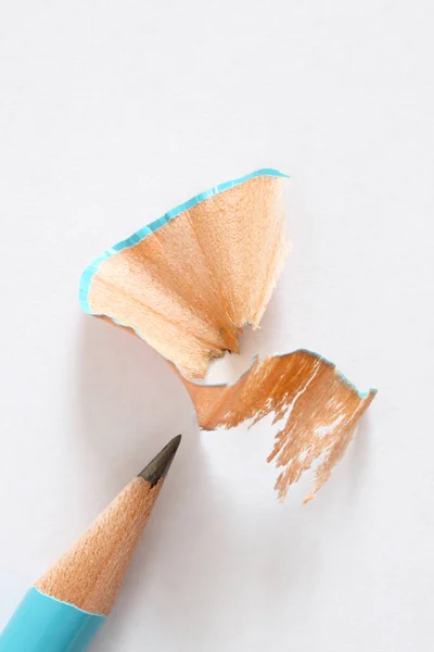 Pencil Pencil Shaving Isolated White Background — Stock Photo, Image