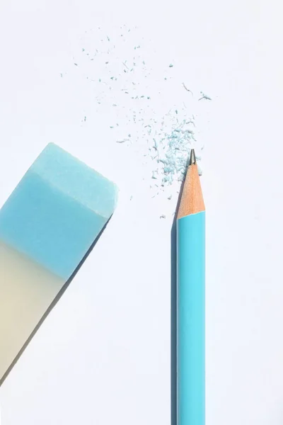 Pencil Rubber Isolated White Backgorund — Stock Photo, Image