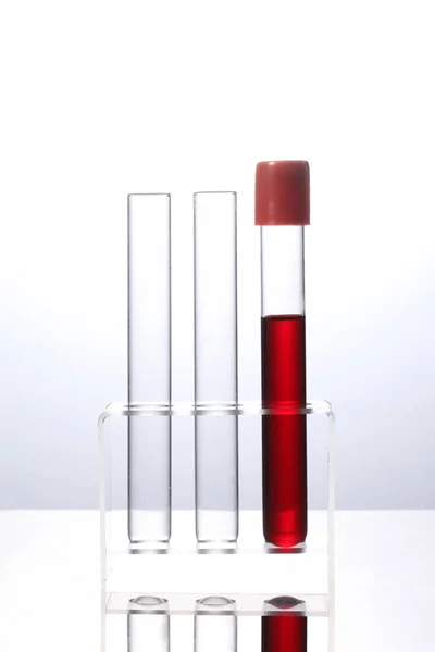 Blood Test Tube White Background Copy Space Your Text Royalty Free Stock Images