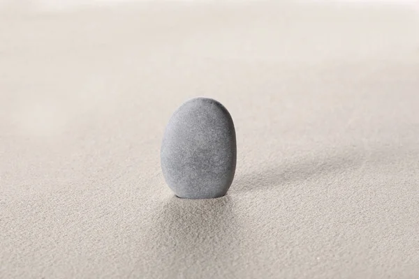 Zen Stone Concept Pierres Grises Sur Sable Avec Espace Copie — Photo