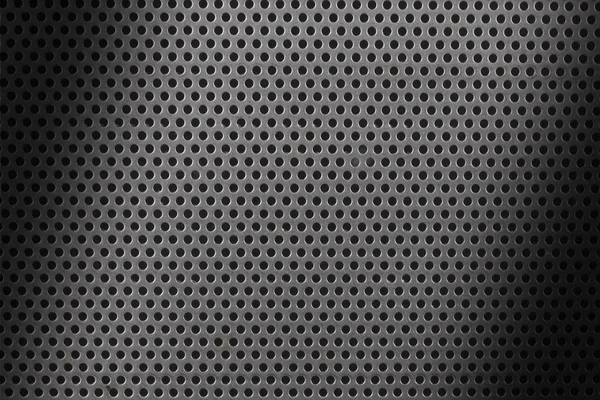 Primer Plano Una Textura Shhet Metálico Con Pequeños Agujeros Sombra — Foto de Stock