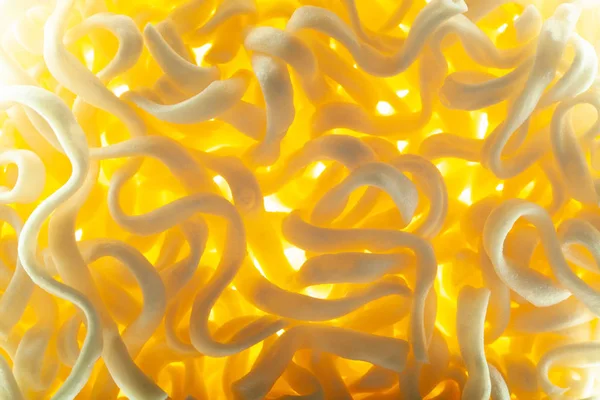 Close Uncooked Yellow Noodles — Stock Photo, Image