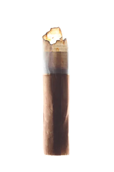 Bunda Cigarro Isolado Fundo Branco Com Caminho Recorte Espaço Cópia — Fotografia de Stock