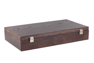 şarap hediye ahşap kutu kırpma yolu ve metin için kopya alanı ile beyaz arka plan izole