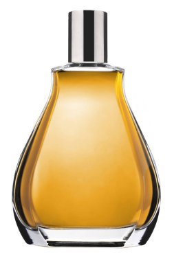 değerli parfüm şişesi kırpma yolu ile beyaz arka plan izole