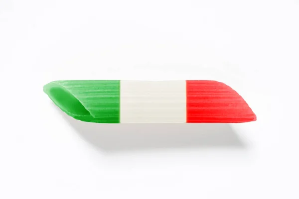 이탈리아어 파스타 아이콘과 텍스트에 이탈리아 국기와 공간의 색상과 — 스톡 사진