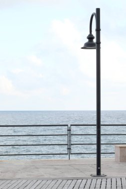 metin için kopya alanı ile bir lamba ile sahil