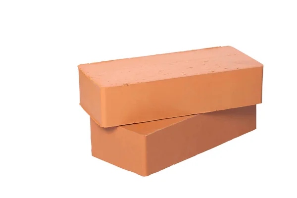 Pile Bricks Isolated White Background Clipping Path Copy Space Your — Stock Photo, Image